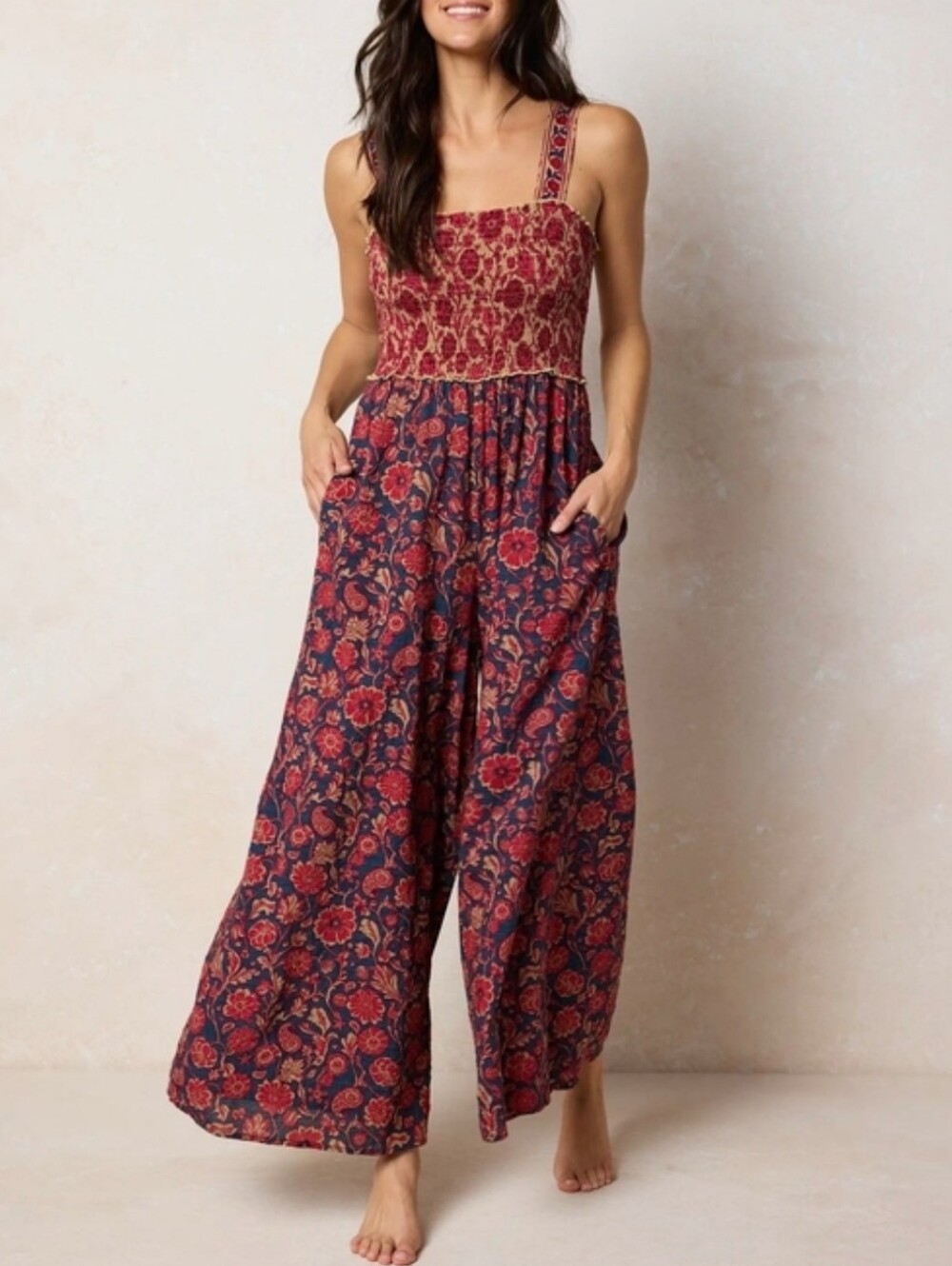 Natural Life Sedona Jumpsuit, Ornate Paisley Print